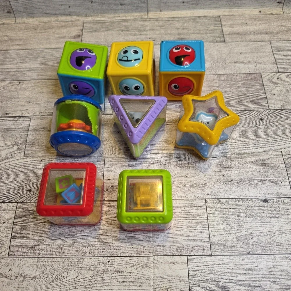 Fisher Price Peek A Boo Blocks Sensory Toys Lot Of 8